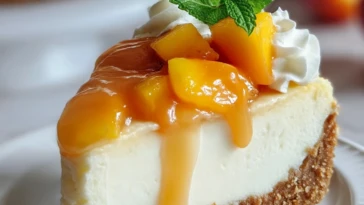 Creamy Peach Delight Cheesecake