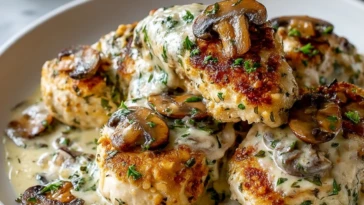 Creamy Mushroom Asiago Chicken