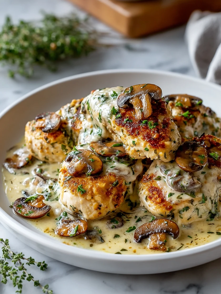 Creamy Mushroom Asiago Chicken