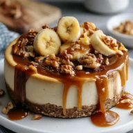 Banana Caramel Nut Cheesecake
