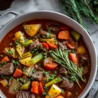 Braised Vegetable Beef Soup