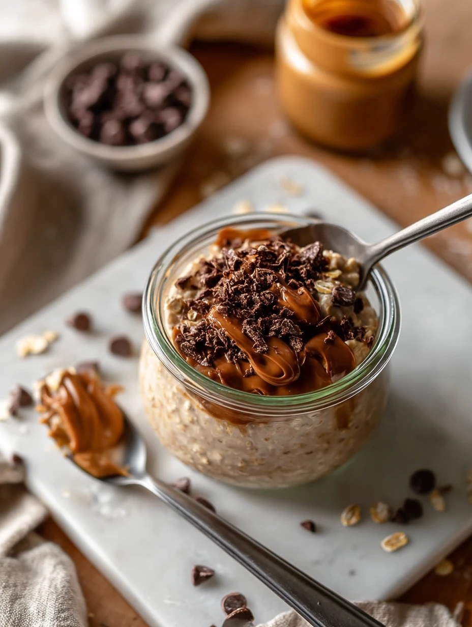 Chocolate Peanut Butter Overnight Oats
