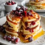 Cranberry Orange Ricotta Pancakes