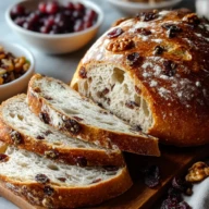 Cranberry Raisin Walnut Cinnamon Artisan Bread
