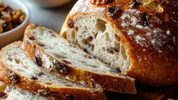Cranberry Raisin Walnut Cinnamon Artisan Bread