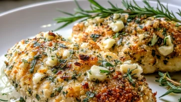 Easy Herb-Crusted Boursin Chicken