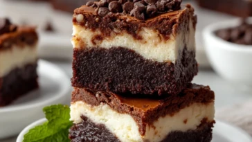 Fudgy Brownie Cheesecake Bars