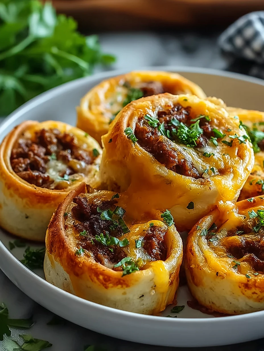 Garlic Butter Cheeseburger Rollups