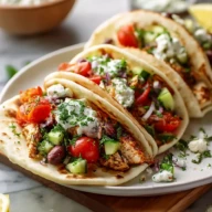 Healthy Mediterranean Chicken Tacos