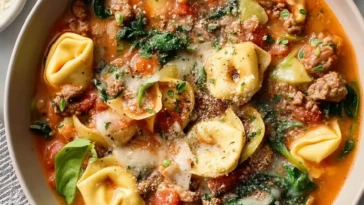 Hearty Italian Sausage Tortellini Soup