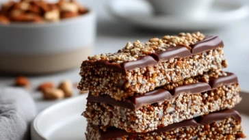 High Protein Chocolate Quinoa Crunch Bars