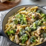 High Protein Rotisserie Chicken Broccoli Pasta