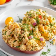 Mashed Chickpea Salad with Greek Yogurt