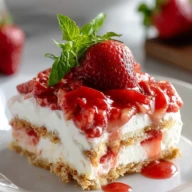 No-Bake Strawberry Cheesecake Lasagna