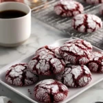 Quick Red Velvet Crinkle Cookies