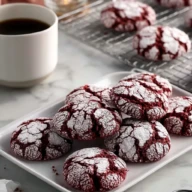 Quick Red Velvet Crinkle Cookies