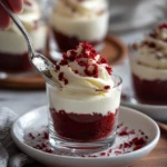 Red Velvet Dessert Cups with Vanilla Mousse