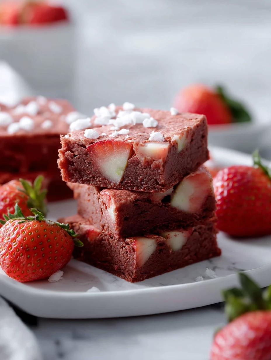 The Best Easy Strawberry Brownies