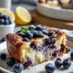 High-Protein Lemon Blueberry Breakfast Bake with Cottage Cheese
