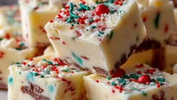 Christmas Cake Batter Fudge