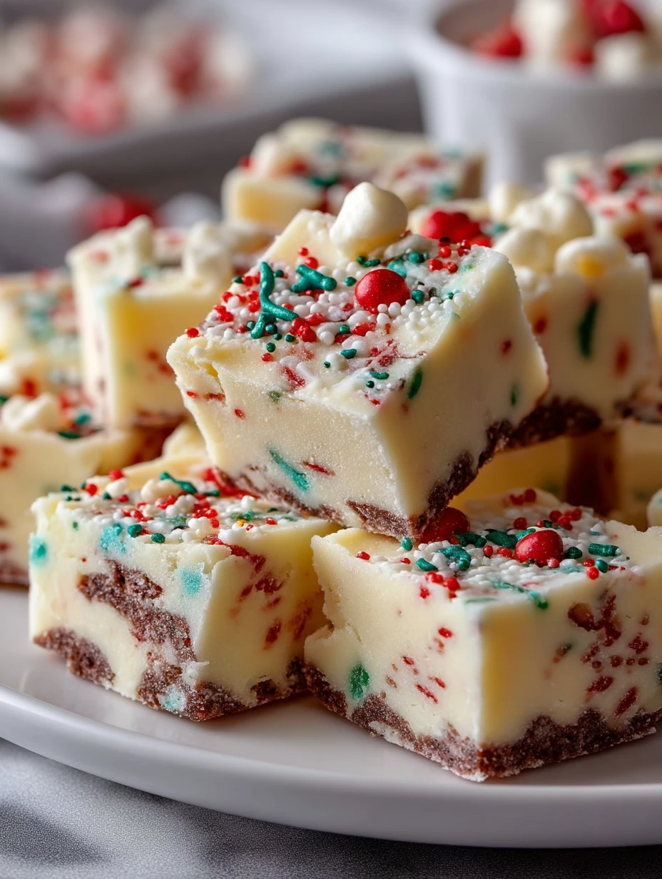 Christmas Cake Batter Fudge