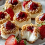 Strawberry Crunch Cheesecake Bites
