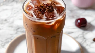 Iced Cherry Chai Latte