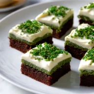 Green Velvet Brownies With Cream Cheese Frosting