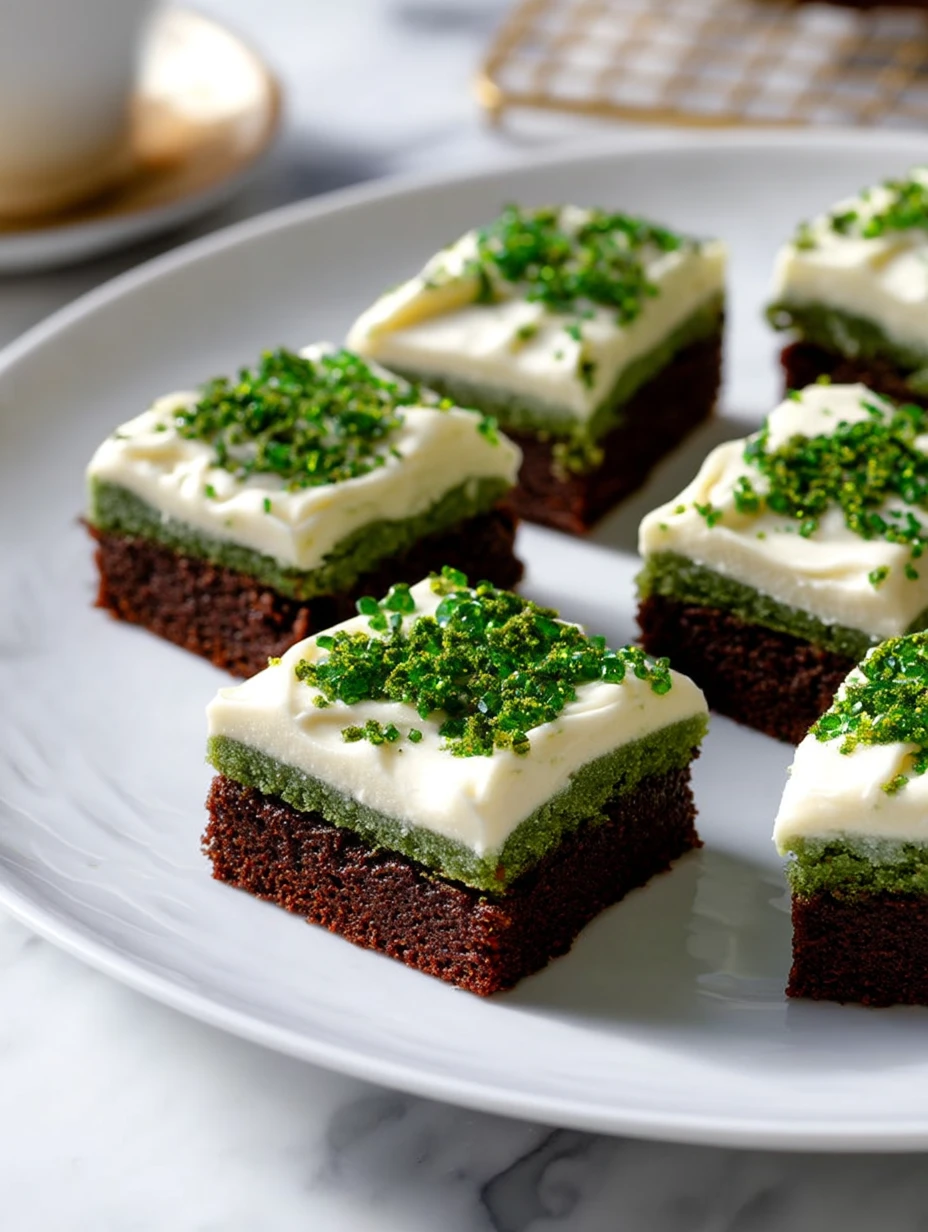 Green Velvet Brownies With Cream Cheese Frosting