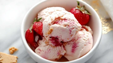 Ninja Creami Strawberry Cheesecake Protein Ice Cream