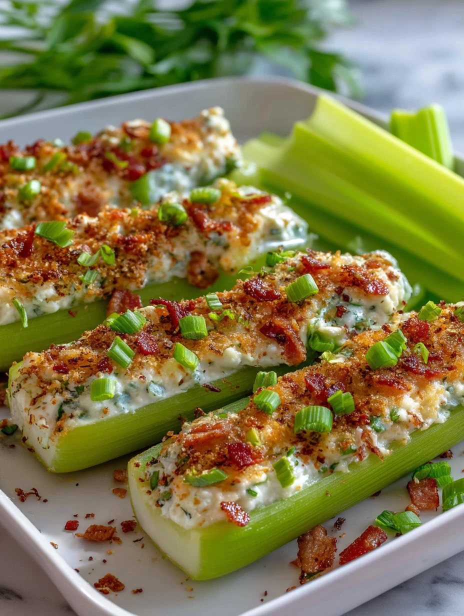 Outrageously Good Stuffed Celery
