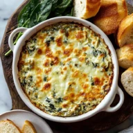 Cheesy Baked Spinach Artichoke Dip