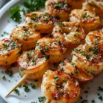 Garlic Parmesan Shrimp Skewers