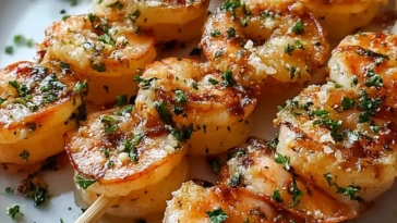 Garlic Parmesan Shrimp Skewers