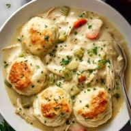 Easy Chicken and Dumplings with Biscuits