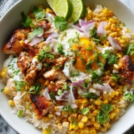 Street Corn Chicken Rice Bowl