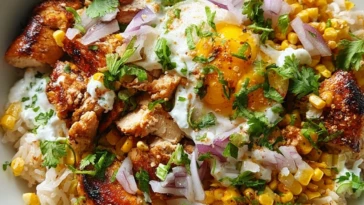 Street Corn Chicken Rice Bowl