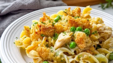 Crunchy Chicken Noodle Casserole With Veggies