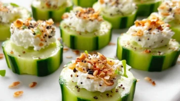 Keto Everything Bagel Cucumber Bites