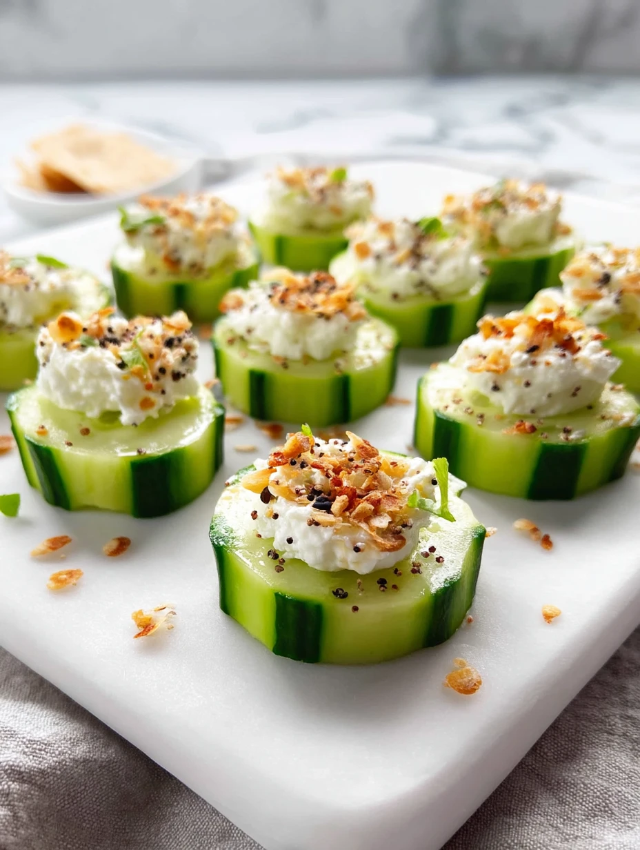 Keto Everything Bagel Cucumber Bites