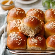 Rustic Oatmeal Molasses Dinner Rolls
