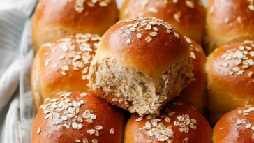 Rustic Oatmeal Molasses Dinner Rolls