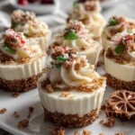 No Bake Christmas Mini Cheesecakes