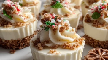 No Bake Christmas Mini Cheesecakes