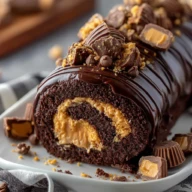 Peanut Butter Cup Chocolate Roll