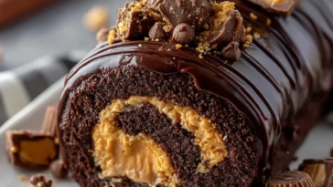 Peanut Butter Cup Chocolate Roll