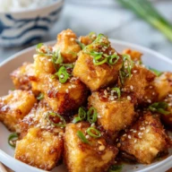 Crispy Honey Garlic Tofu