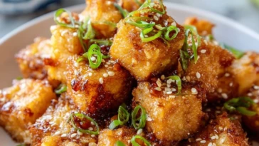 Crispy Honey Garlic Tofu