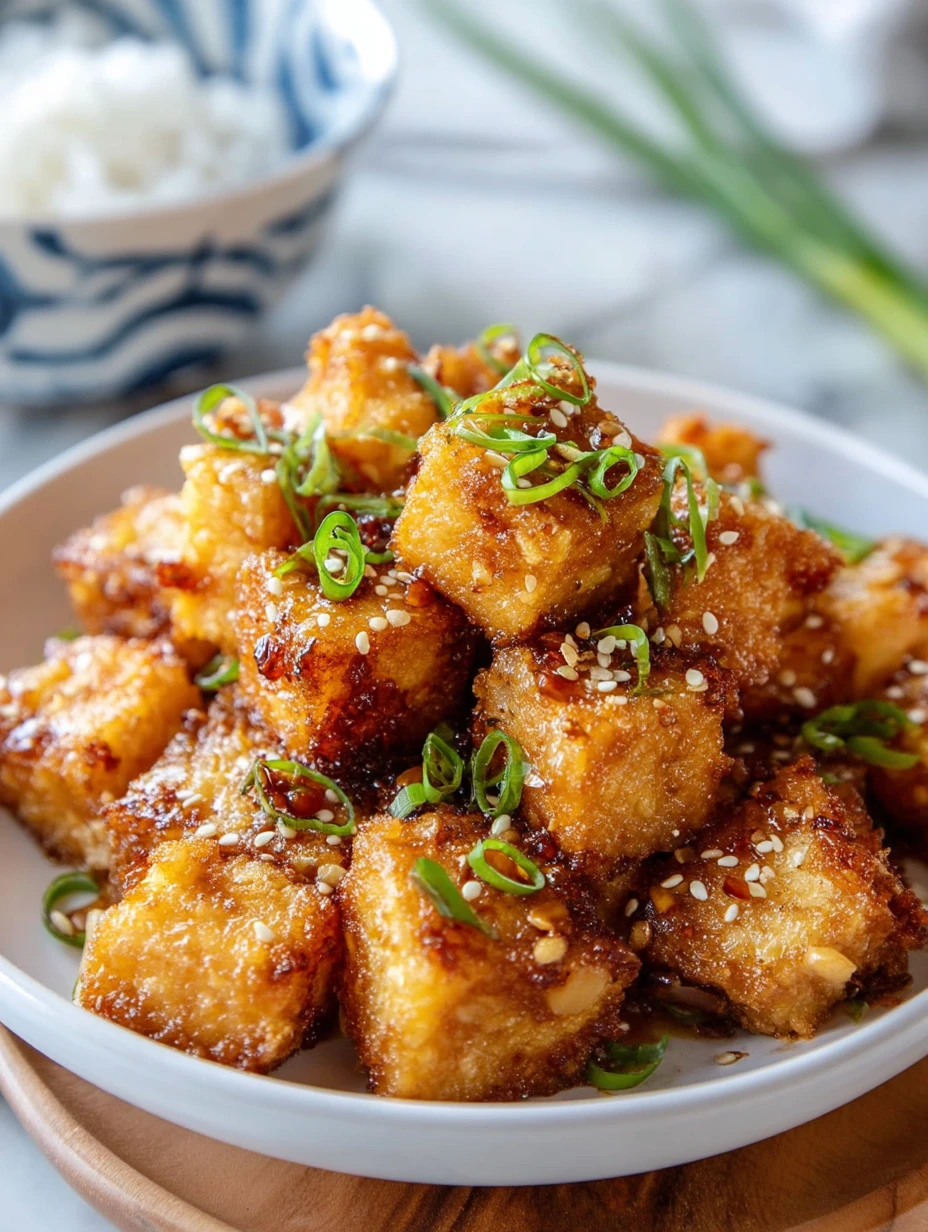 Crispy Honey Garlic Tofu