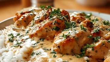 Creamy Smothered Chicken and Rice